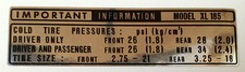 HONDA XL185 XL185S TYRE CAUTION WARNING LABEL DECAL 