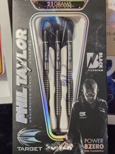 **Signed** Phil Taylor Target Power 8 Zero Black 21g Darts