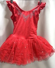 Red Leotard Ice Figure Skating