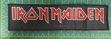 IRON MAIDEN CLASSIC LOGO SUPER STRIP WOVEN SEW ON PATCH OFFICIALLY LICENSED