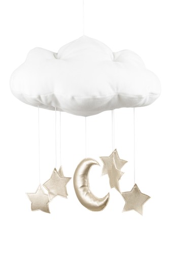 Cloud mobile with - gold, &