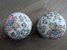 Vintage Gainsborough, Floral 1980s Ceramic Door Knob Handle Cottage Core Cute