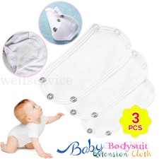 3x Baby Bodysuit Extender Cloth Vest Jumpsuit Romper Cotton Pad Set comfortable