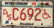Wisconsin License Plate 1990s
