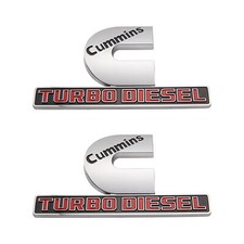 2X Cummins Turbo Diesel Badges