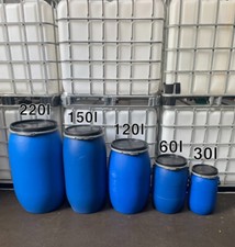 220l 150l 120l 60l 30l Plastic Open Top Barrel Drum Shipping Storage Container