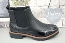 chelsea ankle boots low heel block womens gusset pull on casual brogue new shoes