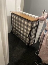 Folding Single Guest Bed Padded Foam Fold Up Metal Framed Sleeper Home 193CM New