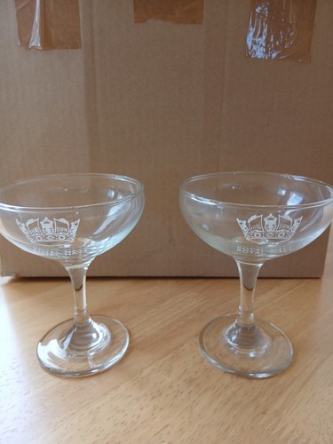 Clear glass champagne - 2x,