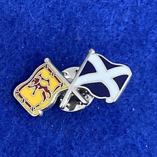 SCOTLAND Royal Banner & Saltire Flags Enamelled  PinBadge-St Andrew-Lion Rampant
