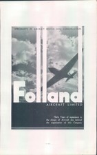 1942 WWII WW2 Folland aircraft