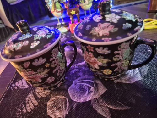 Two vintage chinoiserie cups - vintage,