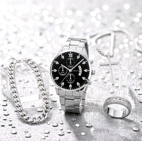 Men black silver christian - men’s,