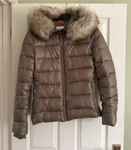 Zara women beige fur - women’s, hood