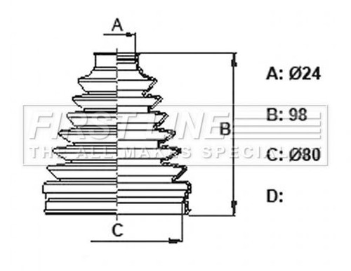 First line front outer boot - line,