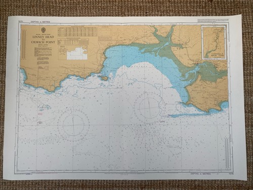Vintage admiralty sea chart - vintage,