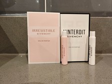 2 x Givenchy Ladies Perfume Irresistible &  L'Interdit EDP 1ml Mini Vial Sprays
