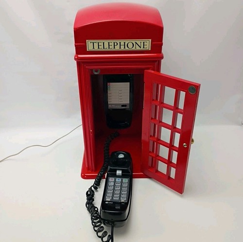 British red novelty telephone - british,