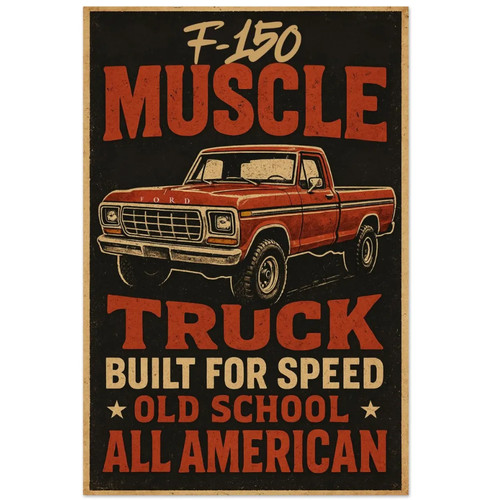 Ford f150 vintage truck poster - ford,