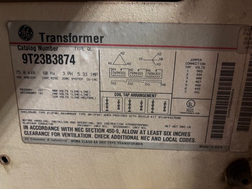 General electric transformer - general,