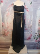 True Bride Black & Toffee Bridesmaid / Formal Dress – Size 18 (Style E101S)