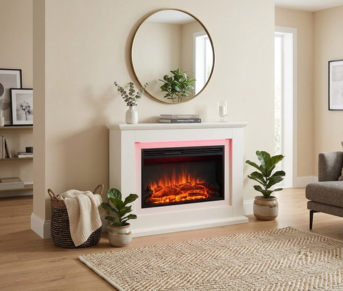 Electric fireplace suite led - fireplace,