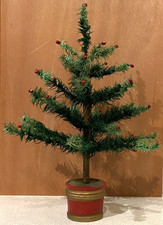 Vintage 1920s-30s Antique Goose Feather Christmas Tree 17" (43 cm)  German