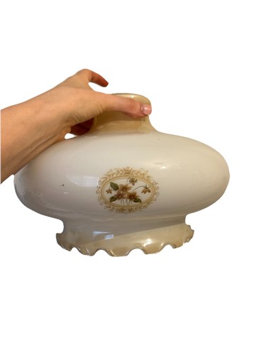 Vintage glass lamp shade white - glass,