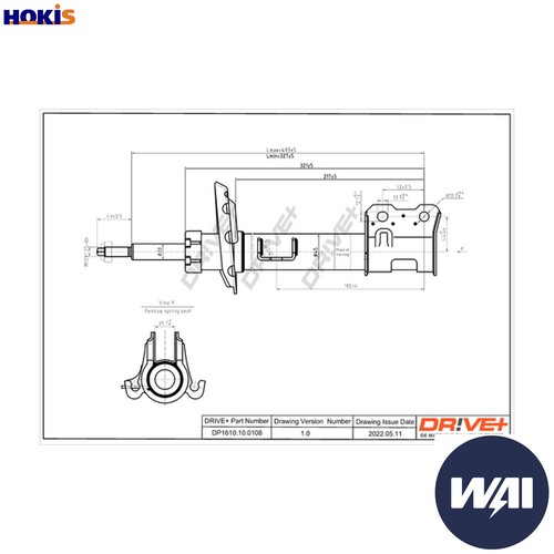 Shock absorber dp1610 0108 - shock, dp1610.10.0108