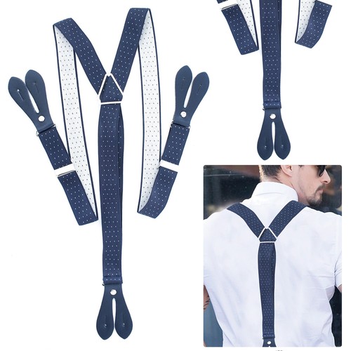 Navy unisex mens braces - unisex,
