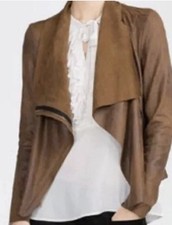 ZARA Size XS Brown Faux Vegan