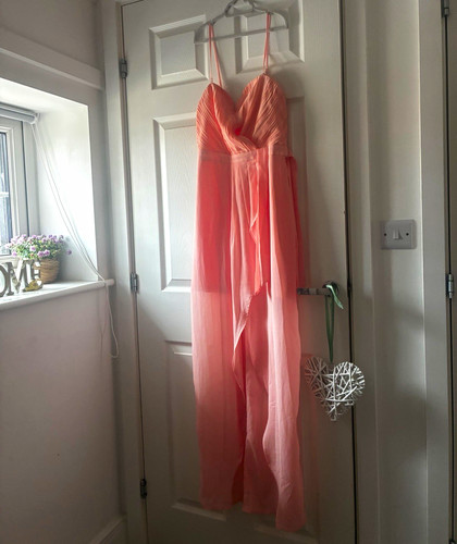 Boohoo pink chiffon sleeveless - chiffon,