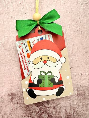 Santa claus gift card - claus, holder