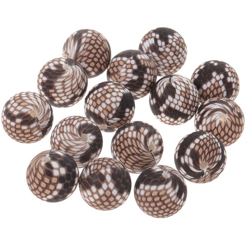 15pcs silicone beads colored - ,