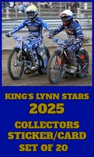KING'S LYNN STARS--2025--SET OF 20--SPEEDWAY COLLECTOR'S CARDS/STICKERS