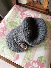 Grey Baker Boy Knitted Grey