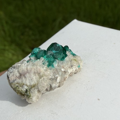 Natural dioptase quartz - on,