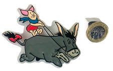 Fridge Magnet Eeyore Piglet Disney Winnie the Pooh Vintage ncb