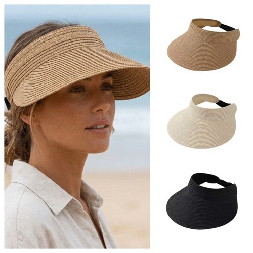Straw sun cap adjustable - straw,