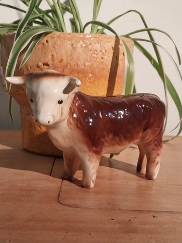 Vintage ceramic hereford bull - ceramic,