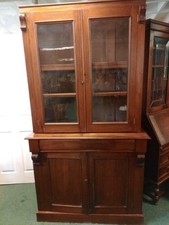 Antique Mahogany Library old school Book Case