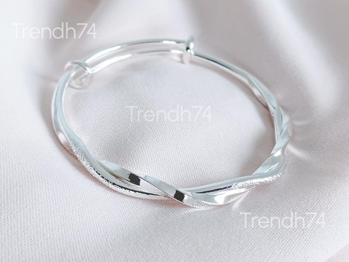 Silver twist slave bangle - silver,