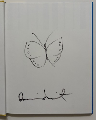 Damien hirst signed drawing - damien,