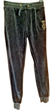 Girls Black Velour Tracksuit