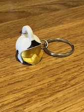 Fireman Helmet Keychain White