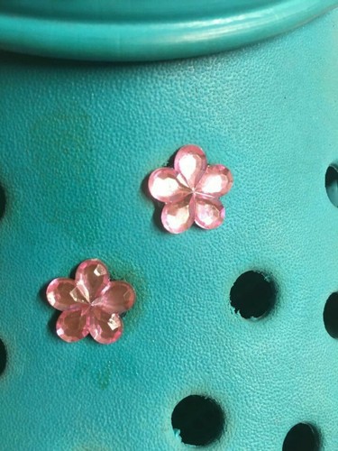 Pale pink gem flower - gem, shoe