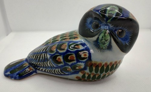 Owl mexico pottery handpainted - owl,