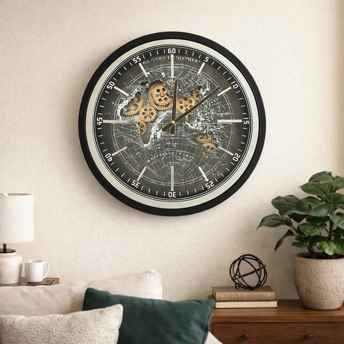 53cm steampunk wall clock - 53cm, with