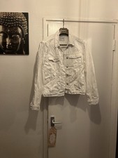 Primark Women's White Cotton Denim Jacket, Only Worn Once Size 16