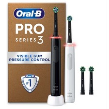 Oral-B Pro 3 3900 Electric Toothbrushes Duo Pack Black & White